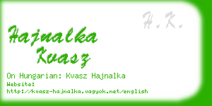 hajnalka kvasz business card